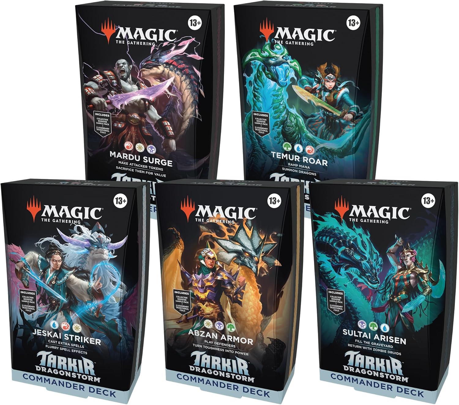 Tarkir: Dragonstorm Commander Deck - English - Set (all 5 Decks)